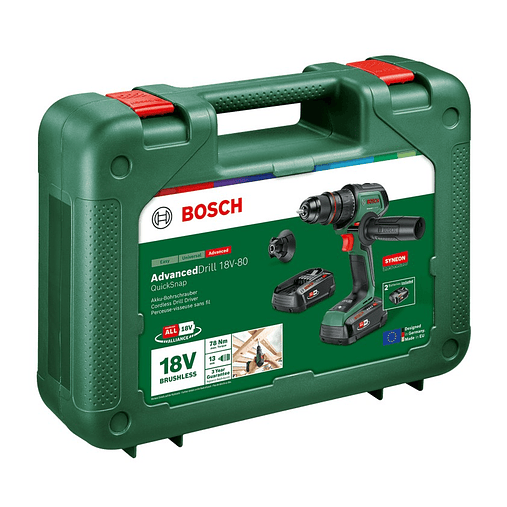 Aparafusadora sem fio AdvancedDrill 18V-80 QuickSnap - 2 baterias de 2,5 Ah | carregador BOSCH DIY 4