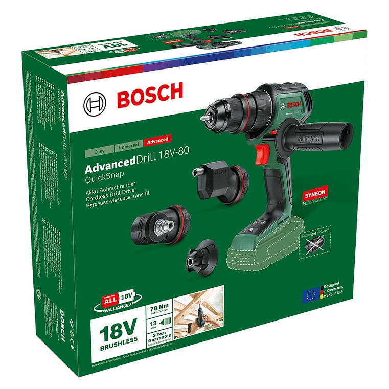 Aparafusadora sem fio AdvancedDrill 18V-80 QuickSnap - Sem bateria | Sem carregador BOSCH DIY 3
