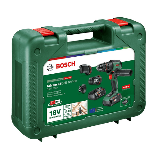 Aparafusadora sem fio AdvancedDrill 18V-80 QuickSnap - 2 baterias de 2,5 Ah | carregador BOSCH DIY 6