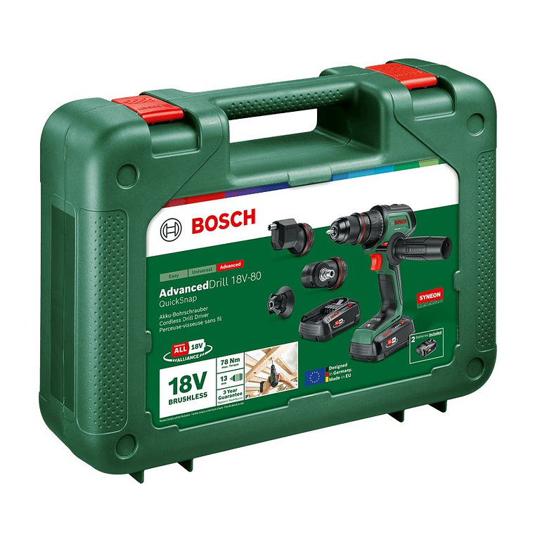 Aparafusadora sem fio AdvancedDrill 18V-80 QuickSnap - 2 baterias de 2,5 Ah | carregador BOSCH DIY 6