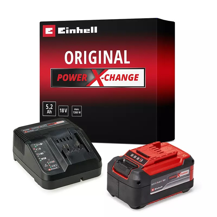 Conjunto de 1 bateria 18V 5.2Ah + Carregador PXC Starter Kit EINHELL 1