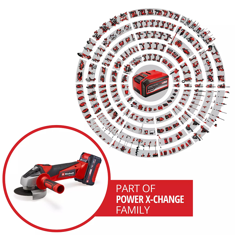 Rebarbadora angular sem fio TC-AG 18/115 Li (1x4,0Ah) CLASSIC EINHELL  5