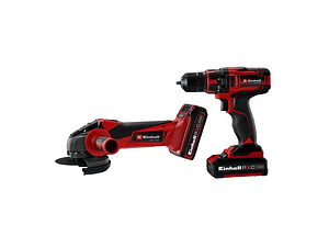 Conjunto de Aparafusadora TC-CD 18/35 Li + rebarbadora TC-AG 18/115 Li + 2 Baterias 18V TC-TK 18 Li Kit EINHELL