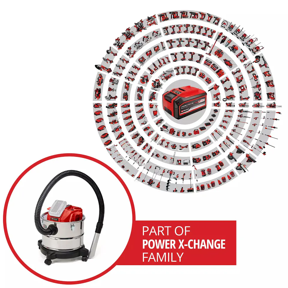 Aspirador de cinzas sem fio TE-AV 18/15 Li C-Solo EXPERT EINHELL  10