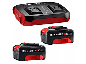 Kit de carregador duplo + 2 baterias de 4,0Ah EINHELL 