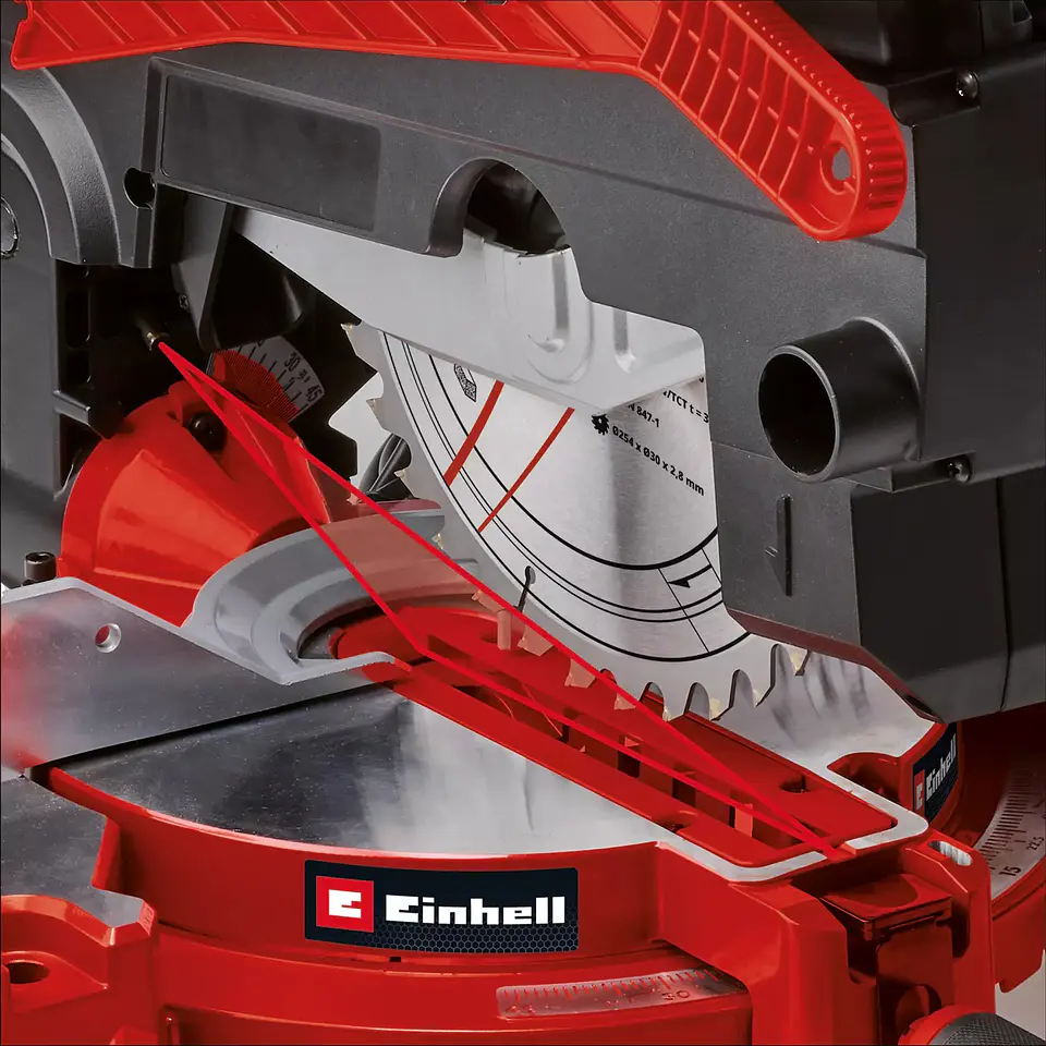 Serra de meia esquadria com mesa TE-MS 254 T EXPERT EINHELL  7