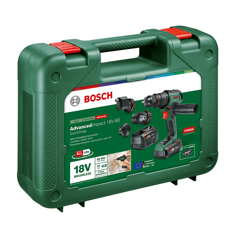 Berbequim com percussão sem fio AdvancedImpact 18V-80 QuickSnap - 2 baterias de 2,0 + 4,0 Ah | carregador BOSCH DIY  5