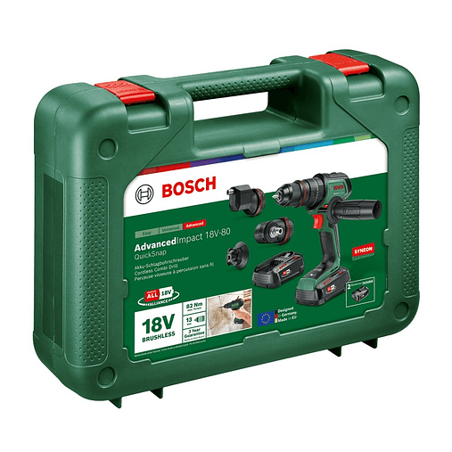 Berbequim com percussão sem fio AdvancedImpact 18V-80 QuickSnap - 2 baterias de 2,5 Ah | carregador BOSCH DIY 6