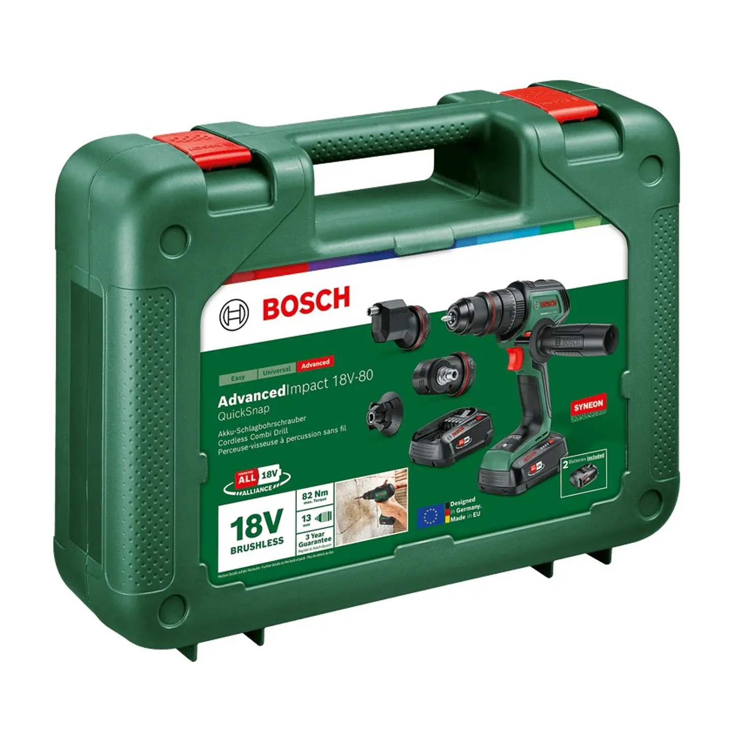 Berbequim com percussão sem fio AdvancedImpact 18V-80 QuickSnap - 2 baterias de 2,5 Ah | carregador BOSCH DIY 6