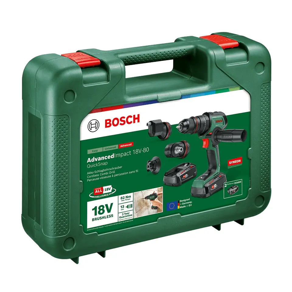 Berbequim com percussão sem fio AdvancedImpact 18V-80 QuickSnap - 2 baterias de 2,5 Ah | carregador BOSCH DIY 6