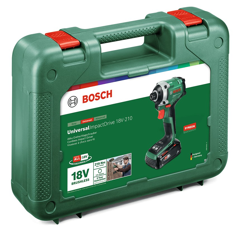 Aparafusadora de impacto UniversalImpactDrive 18V-210 - 1 bateria de 2,0 Ah | carregador BOSCH DIY  4