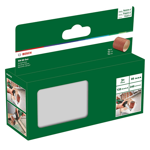 Conjunto de manga de lixa 80/120/240 BOSCH DIY  2