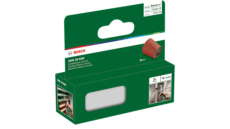 Manga de lixa (cónica) 80 BOSCH DIY  2