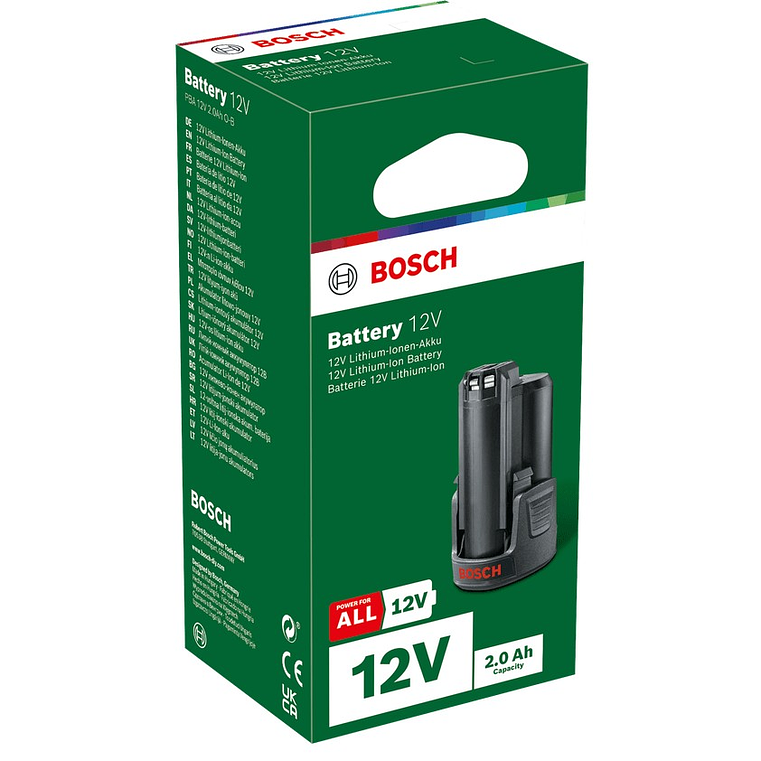 Bateria Acumulador PBA 12V 2.0 Ah O-B BOSCH DIY  3