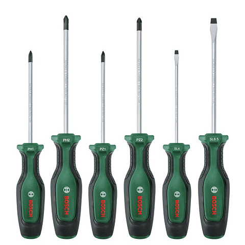 Conjunto de 6 aparafusadoras BOSCH DIY 