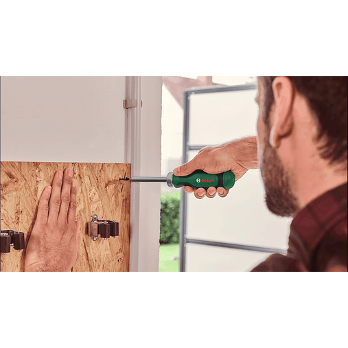 Aparafusadora de catraca para pontas + 12 pontas BOSCH DIY  4