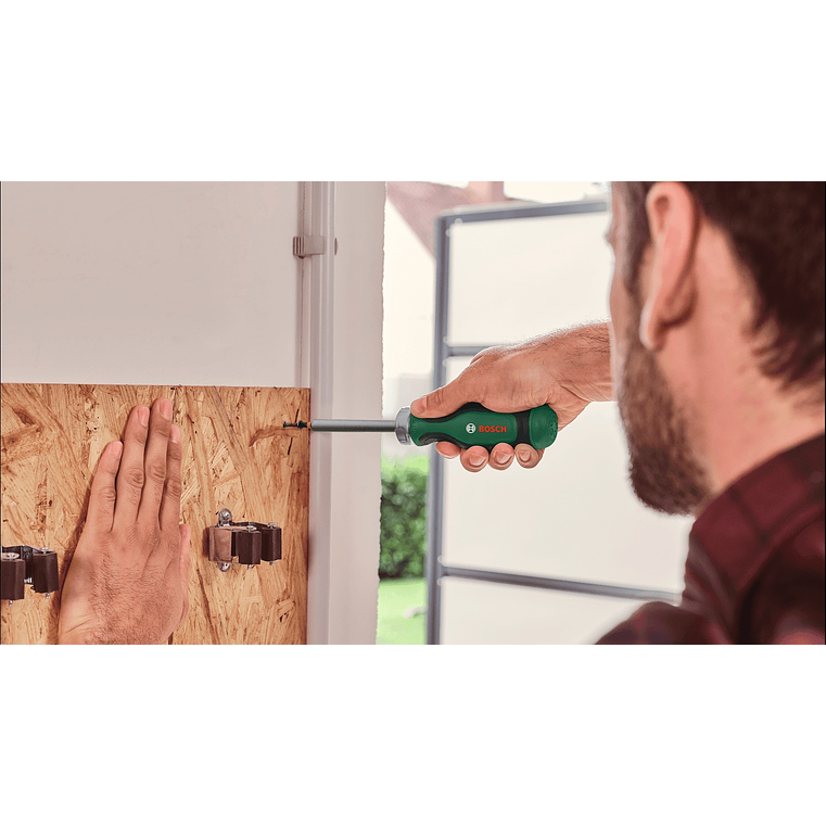 Aparafusadora de catraca para pontas + 12 pontas BOSCH DIY  4
