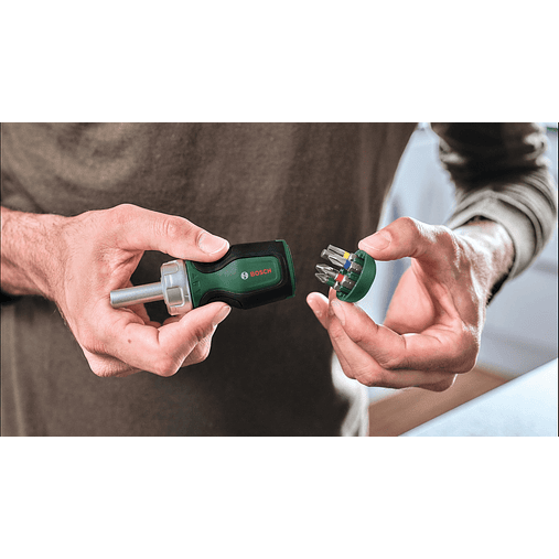 Aparafusadora de catraca para pontas curtas + 6 pontas BOSCH DIY  5