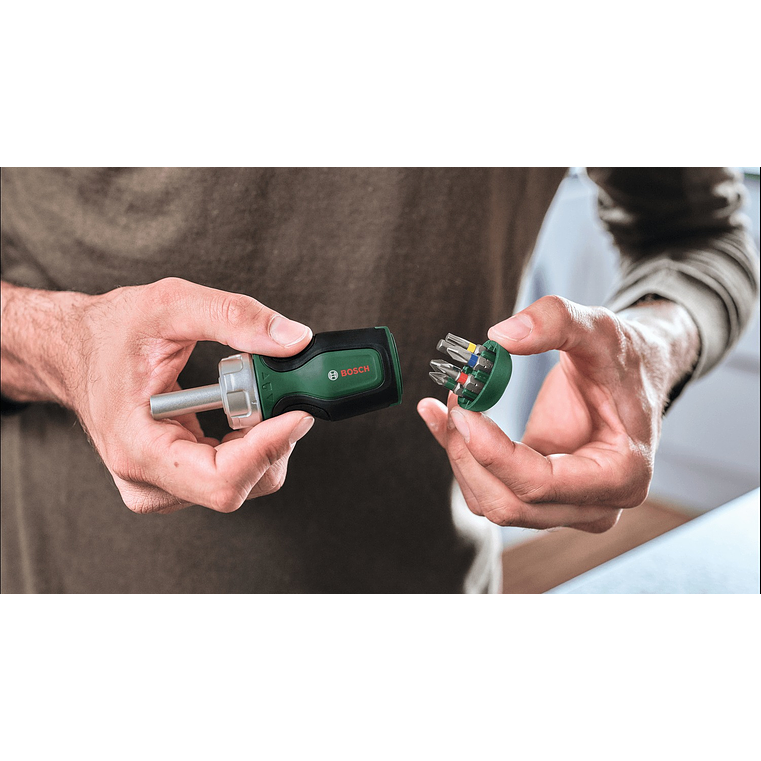 Aparafusadora de catraca para pontas curtas + 6 pontas BOSCH DIY  5