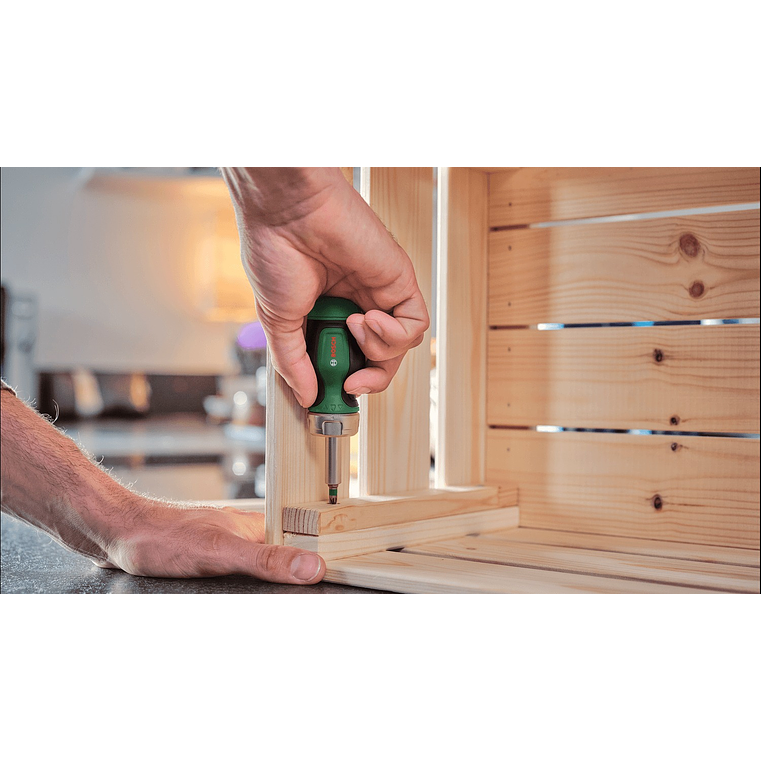 Aparafusadora de catraca para pontas curtas + 6 pontas BOSCH DIY  6