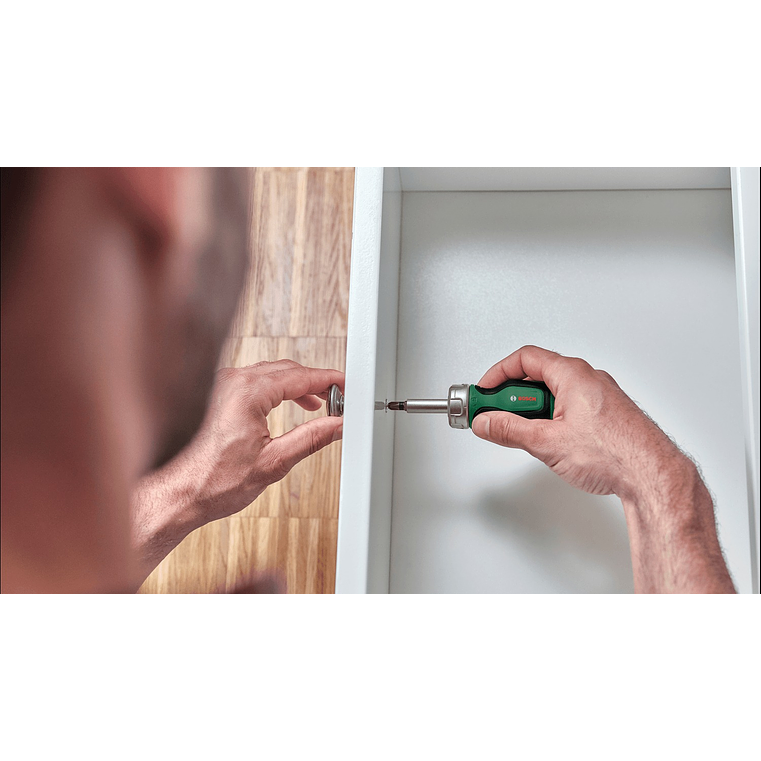 Aparafusadora de catraca para pontas curtas + 6 pontas BOSCH DIY  7