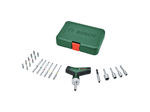 Conjunto de aparafusadoras de catraca de ponta com punho em T BOSCH DIY