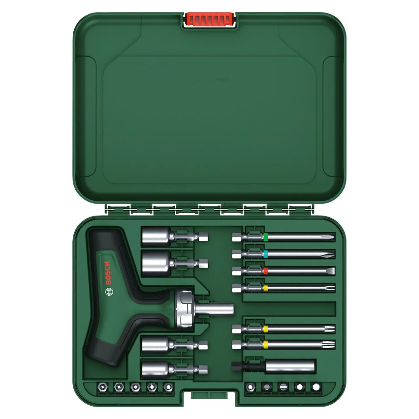 Conjunto de aparafusadoras de catraca de ponta com punho em T BOSCH DIY 10