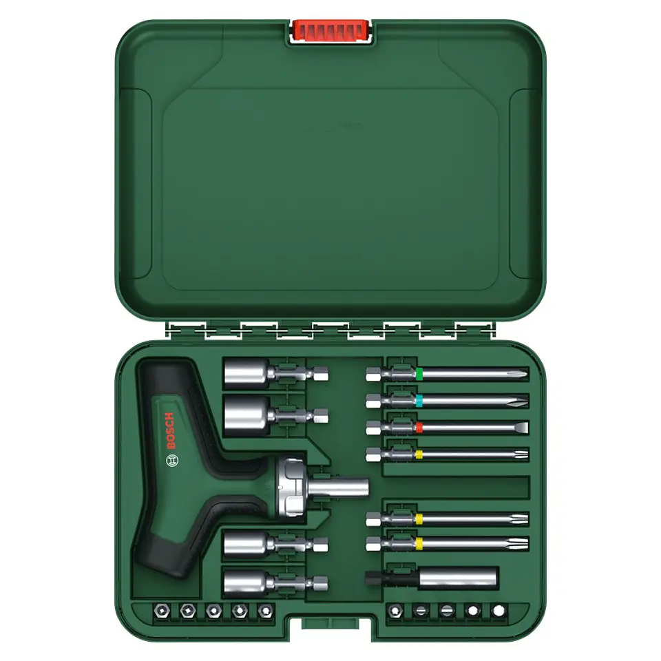 Conjunto de aparafusadoras de catraca de ponta com punho em T BOSCH DIY 10