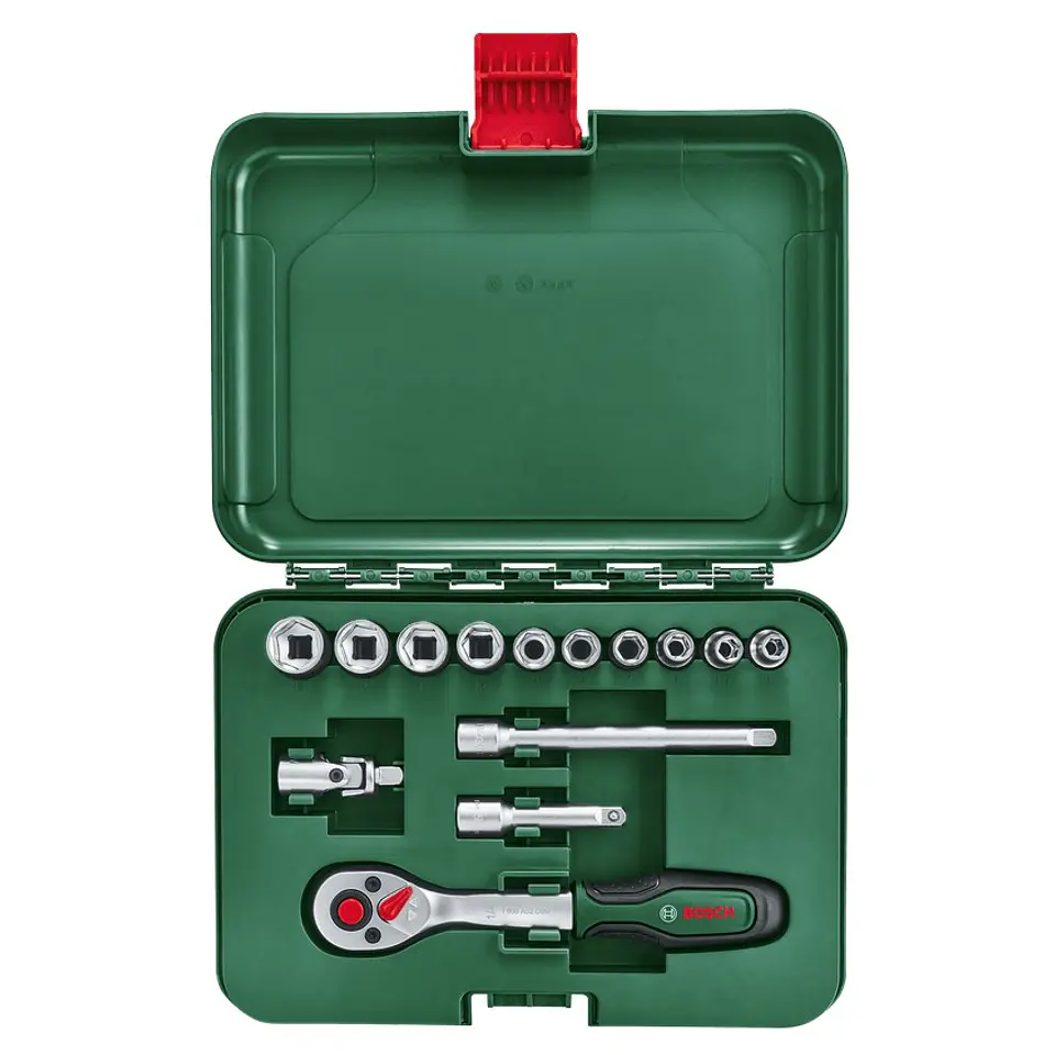 Conjunto de 14 chaves de roquete de 1/4