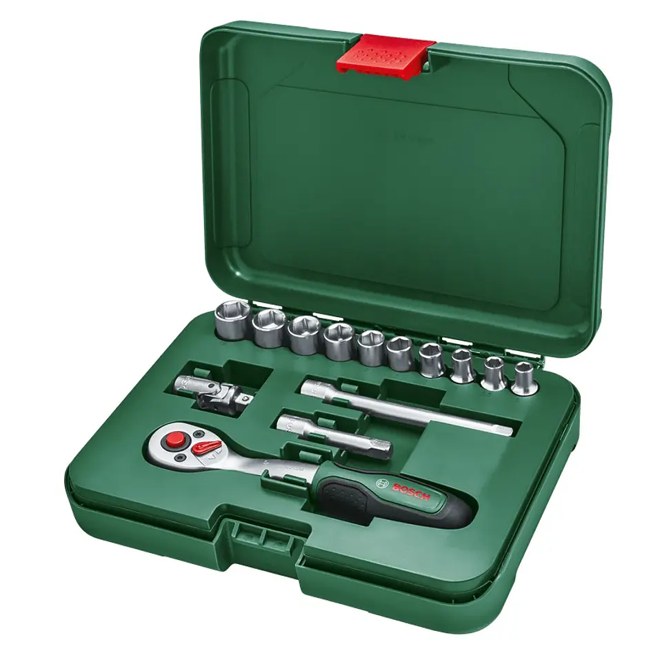 Conjunto de 14 chaves de roquete de 1/4