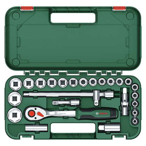 Conjunto de 25 chaves de roquete de 1/2" BOSCH DIY