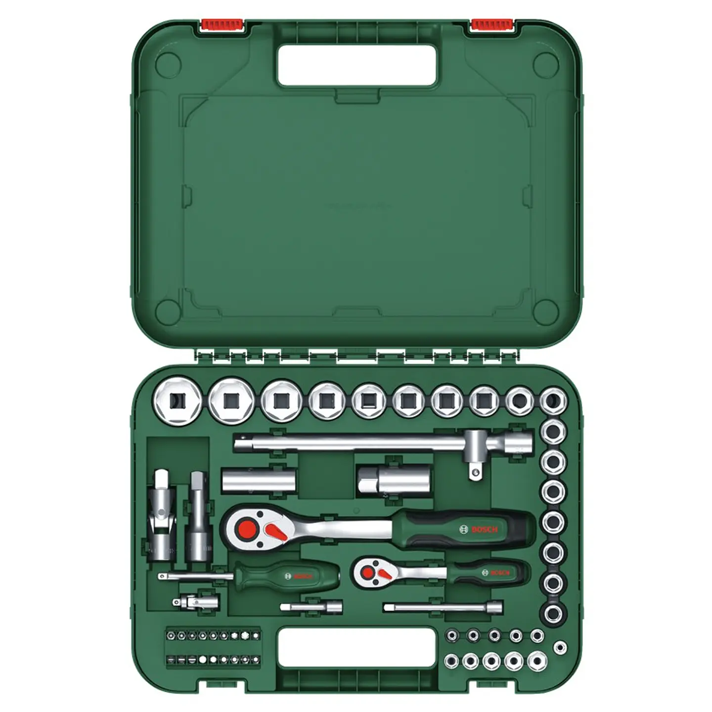 Conjunto de 57 chaves de catraca de 1/4