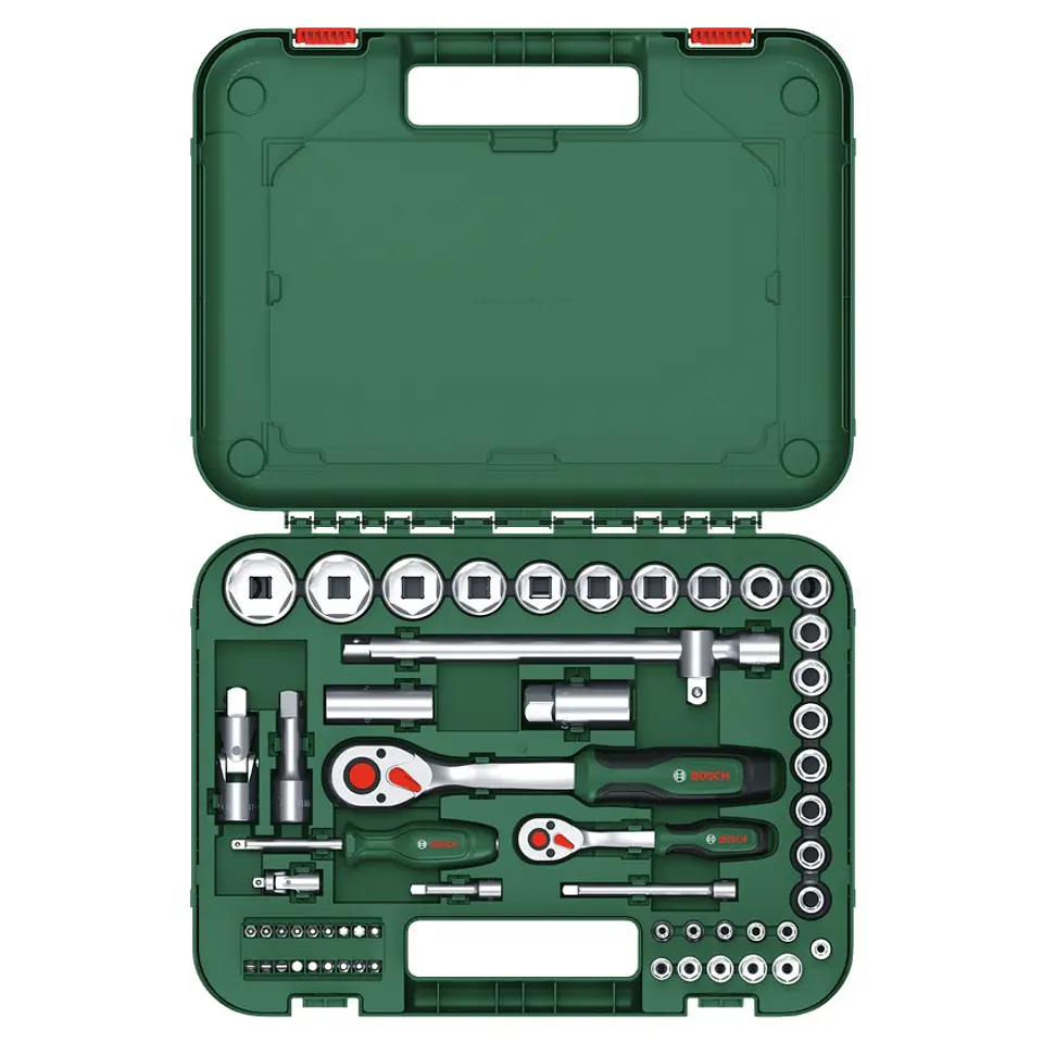 Conjunto de 57 chaves de catraca de 1/4