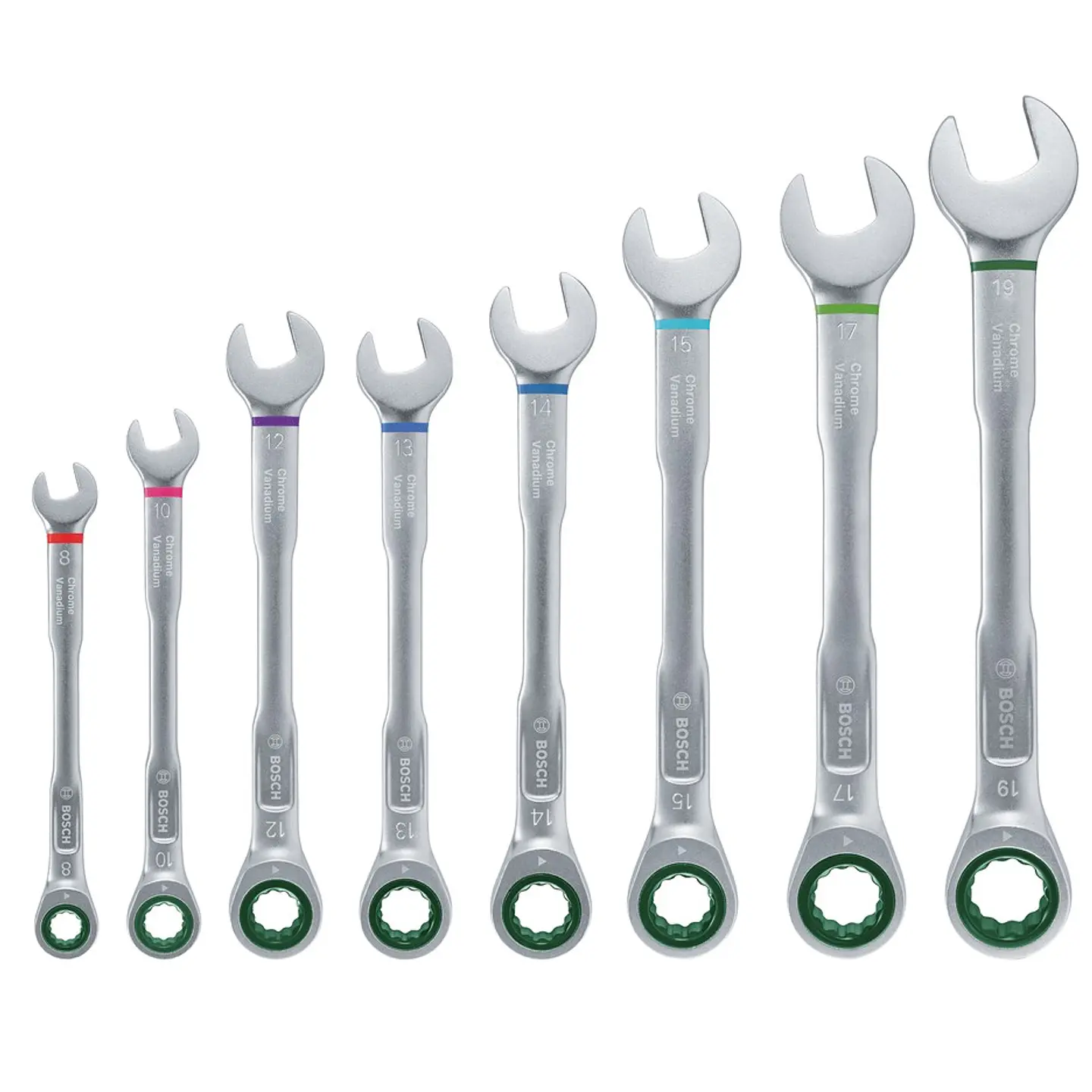 Conjunto de 8 chaves combinadas com catraca BOSCH DIY  4