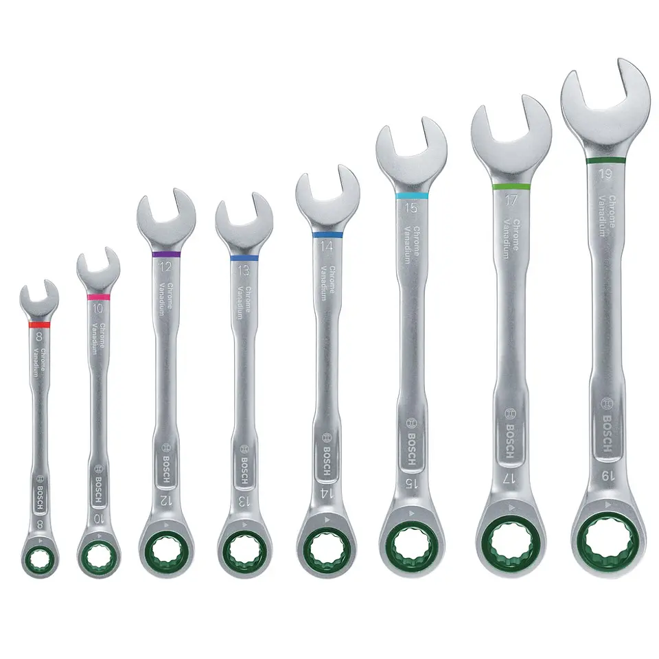 Conjunto de 8 chaves combinadas com catraca BOSCH DIY  4