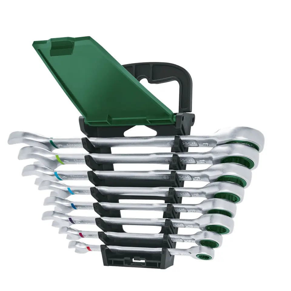 Conjunto de 8 chaves combinadas com catraca BOSCH DIY  3