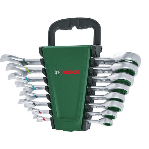 Conjunto de 8 chaves combinadas com catraca BOSCH DIY  1