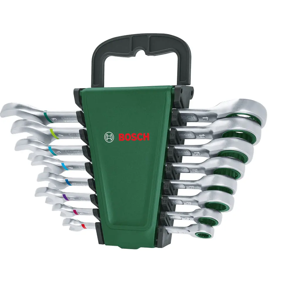 Conjunto de 8 chaves combinadas com catraca BOSCH DIY  1