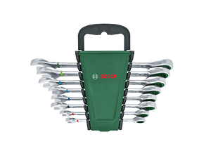 Conjunto de 8 chaves combinadas com catraca BOSCH DIY 