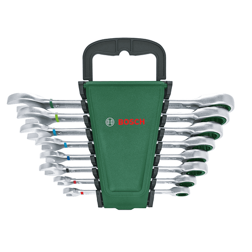 Conjunto de 8 chaves combinadas com catraca BOSCH DIY  2