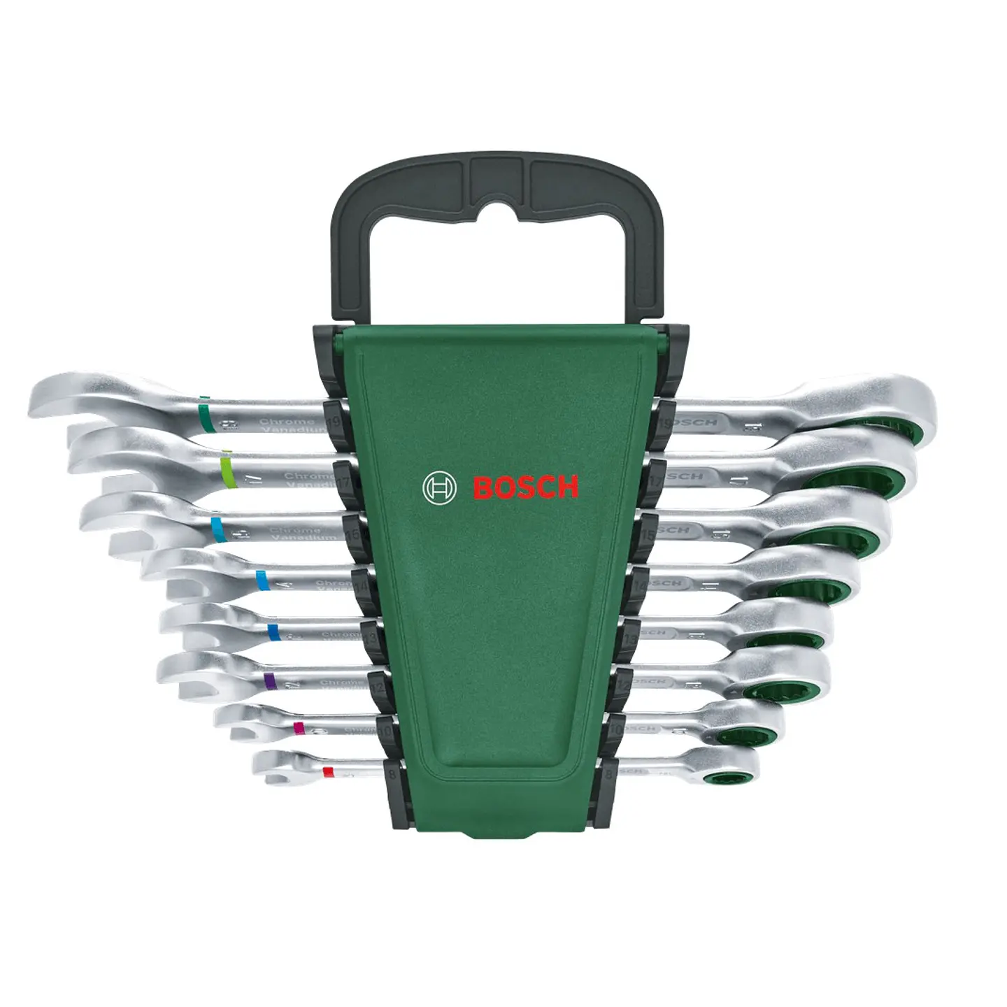 Conjunto de 8 chaves combinadas com catraca BOSCH DIY  2