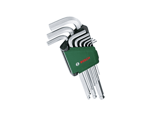 Conjunto de 9 chaves sextavadas BOSCH DIY 