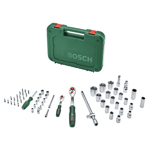 Conjunto de chaves de catraca de 1/4" + 1/2" BOSCH DIY 
