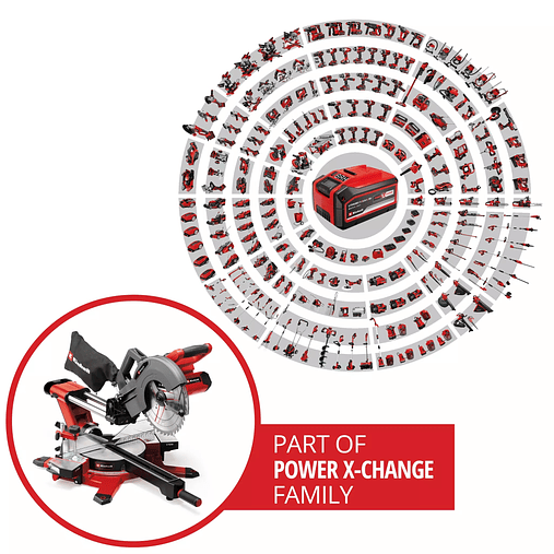 Serra de meia esquadria telescópica sem fio TE-SM 36/10 L Li-Solo EXPERT EINHELL  9