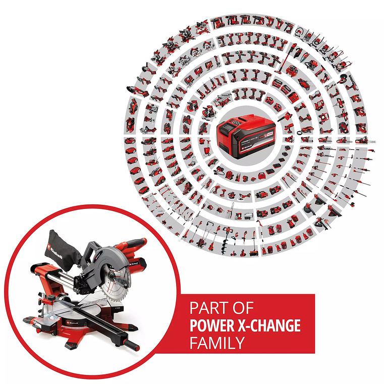 Serra de meia esquadria telescópica sem fio TE-SM 36/10 L Li-Solo EXPERT EINHELL  9