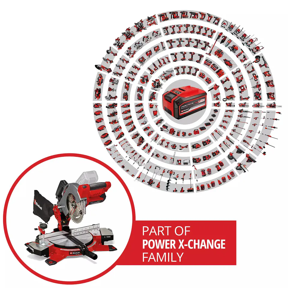Serra de meia esquadria sem fio TE-MS 18/210 Li-Solo EXPERT EINHELL Ø210 mm EXPERT EINHELL  5