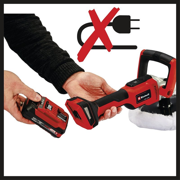 Retificadora/Máquina para polir sem fio CE-CP 18/180 Li E-Solo EXPERT EINHELL 7