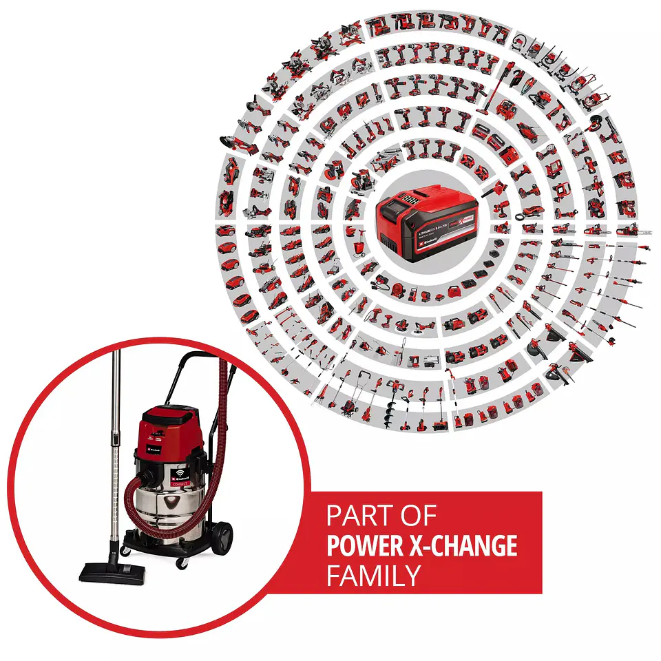 Aspirador de sólidos e líquidos sem fio TP-VC 36/30 S Auto-Solo PROFESSIONAL EINHELL  5