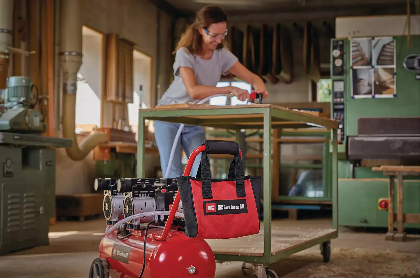 Conjunto de Acessórios de Ar Comprimido para Ferramentas Pneumáticas, 15 peças, com Saco EINHELL  2