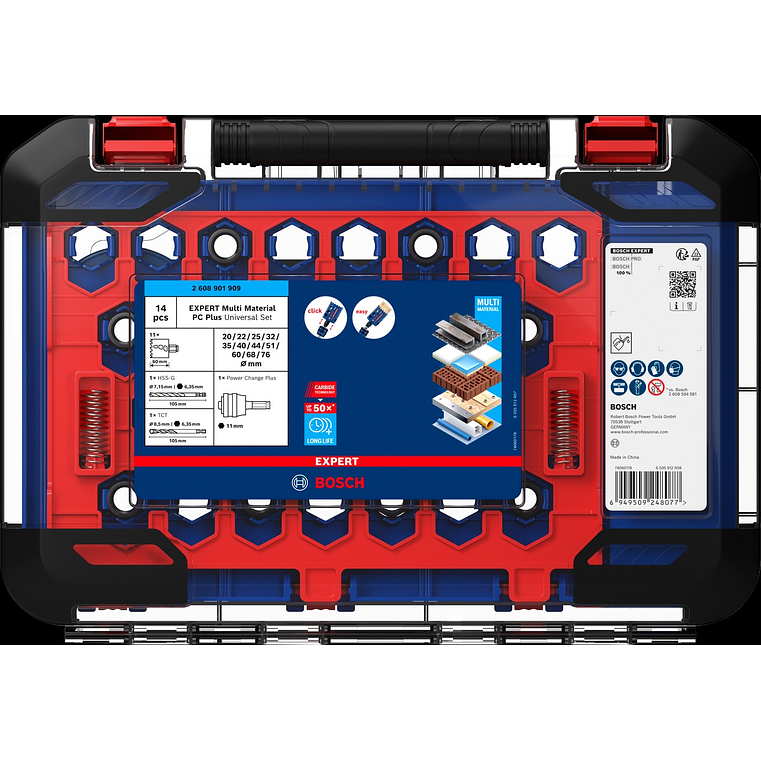 Conjunto de serras craneanas universais EXPERT Multi Material PC Plus (14 PCS) BOSCH 4